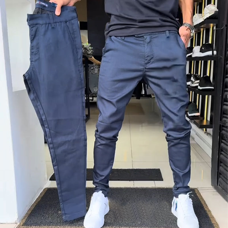 Men’s Slim-Fit Casual Solid Pants – Sleek Solid Tones, Slim Silhouette, Ideal for Easy Pairing 👔