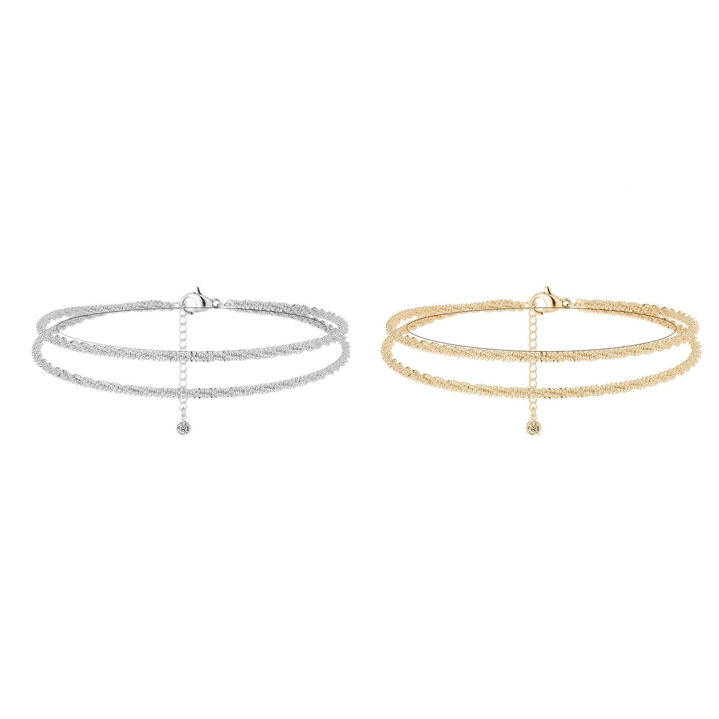 Buy 1 get 1 free🥰Dainty Layered waterproof anklet give yourself the best gift