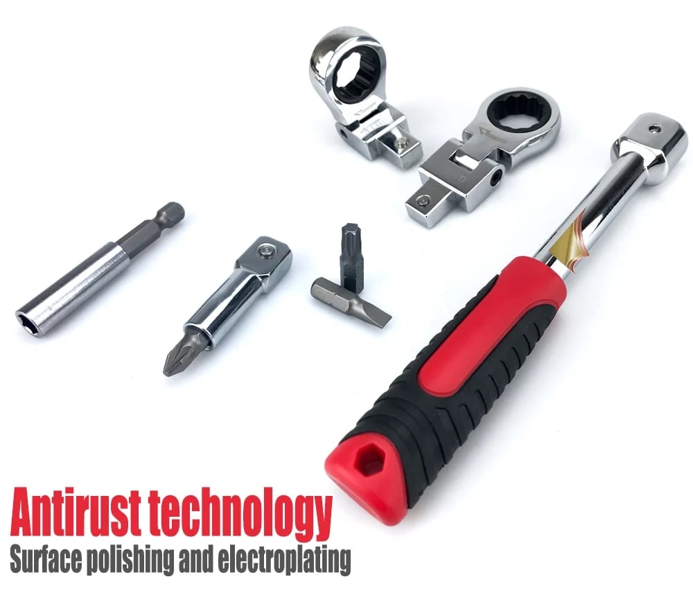 🎁New Hot Sale⏳Removable Movable Head Ratchet Durable Power Saving Repair Tool Set