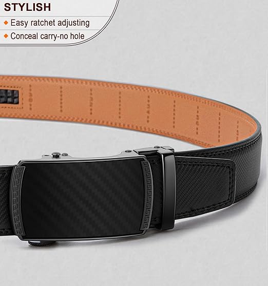 🎁LAST DAY PROMOTION - 50%OFF🎁 Leather Ratchet Belt With Adjustable Buckle