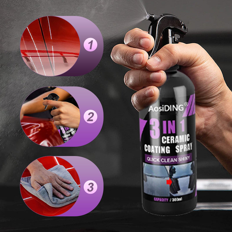 Spray de revêtement céramique automobile 3 en 1