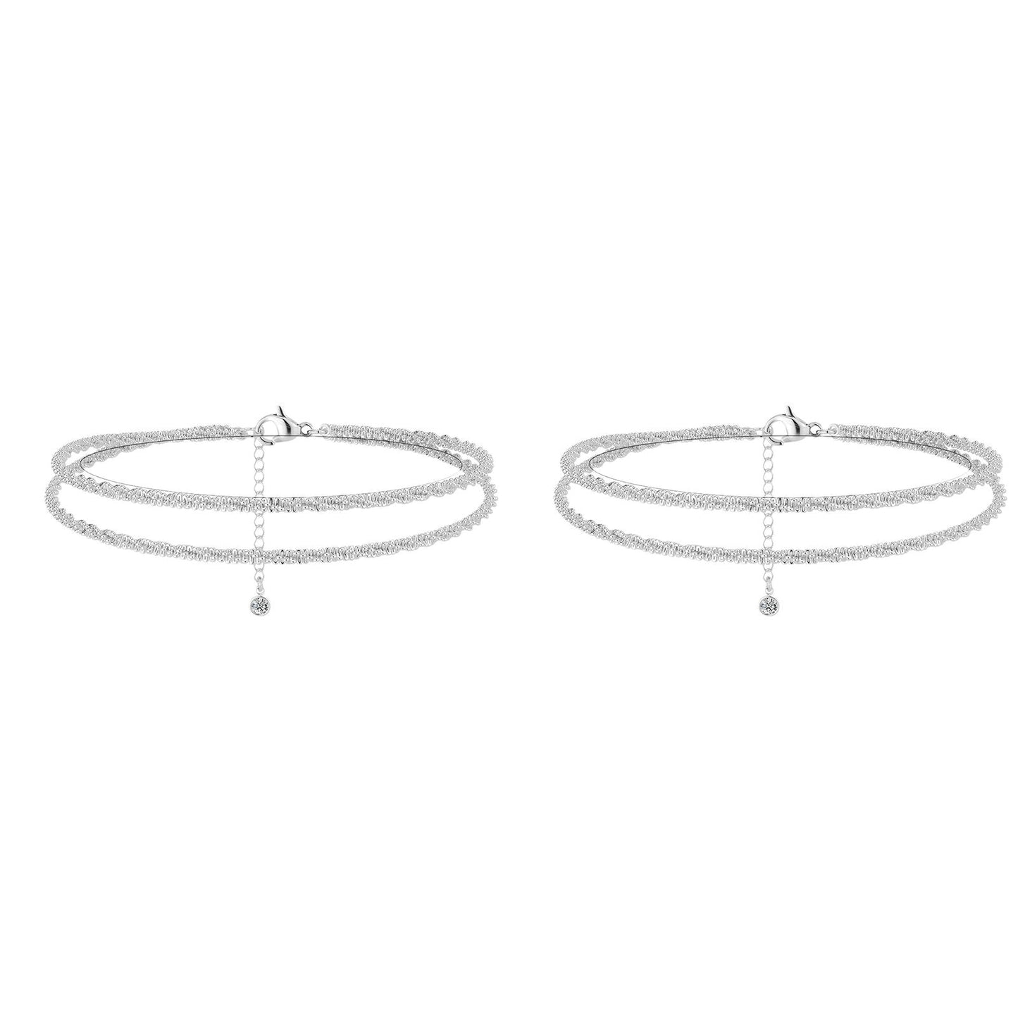 Buy 1 get 1 free🥰Dainty Layered waterproof anklet give yourself the best gift