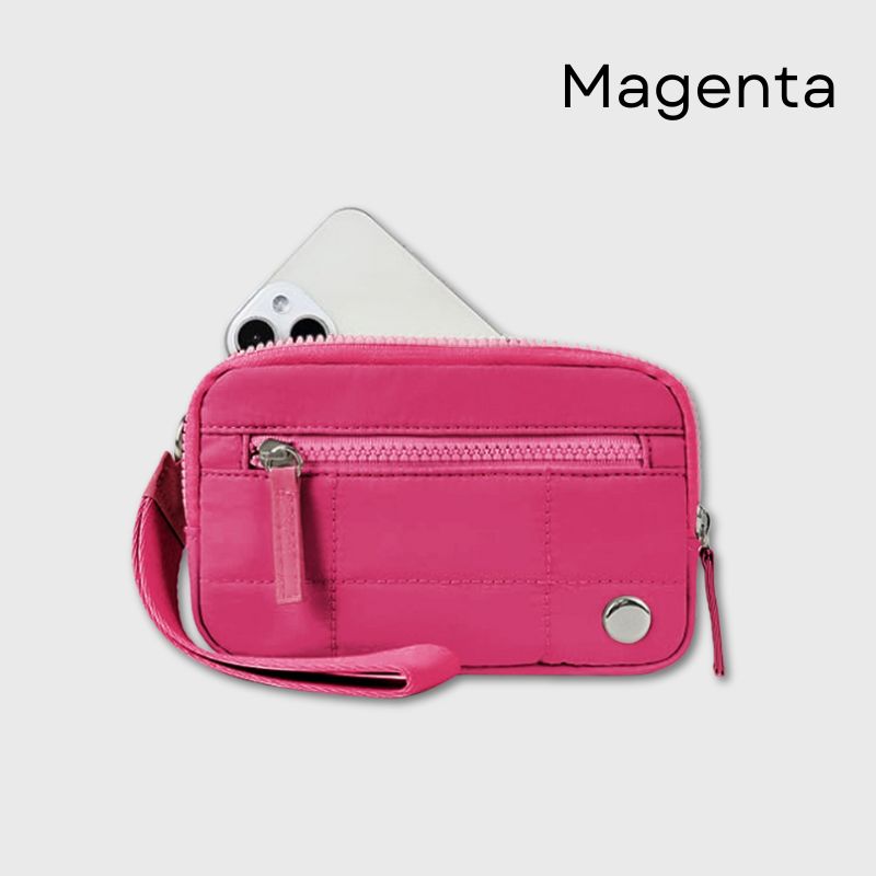 🔥Last Day 50% OFF | Puffer Wristlet Wallet Fits Phone💜