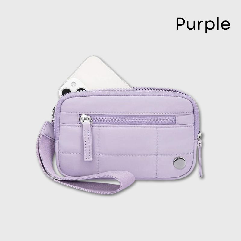 🔥Last Day 50% OFF | Puffer Wristlet Wallet Fits Phone💜