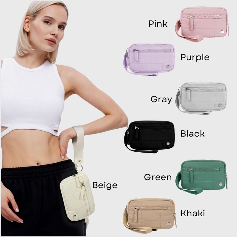 🔥Last Day 50% OFF | Puffer Wristlet Wallet Fits Phone💜