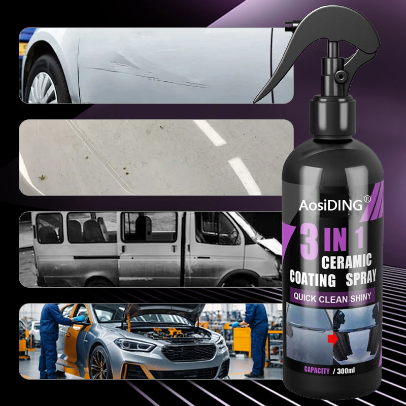 Spray de revêtement céramique automobile 3 en 1