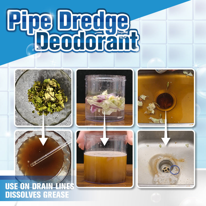 🔥 BUY 1 GET 1 FREE! 🚽 Pipe Dredge Deodorant - Eliminates Odors & Breaks Down Organic Matter in Drains, Prevents Clogs & Keeps Pipes Fresh 🌿✨