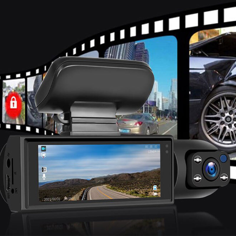🚗📹 Conduisez plus intelligemment avec notre caméra de tableau de bord grand angle 170° – Double objectif, clarté 1080p !