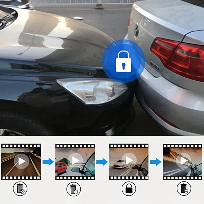 🚗📹 Conduisez plus intelligemment avec notre caméra de tableau de bord grand angle 170° – Double objectif, clarté 1080p !