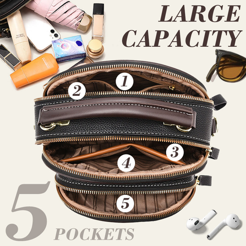 Klassieke multifunctionele compartimenten Verstelbare brede schouderband PU leren crossbody tas