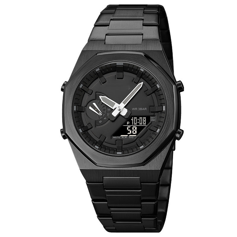 💖Most popular in 2025💖Men's stylish business quartz watch with world time, stopwatch, five alarms, date display and day of the week function