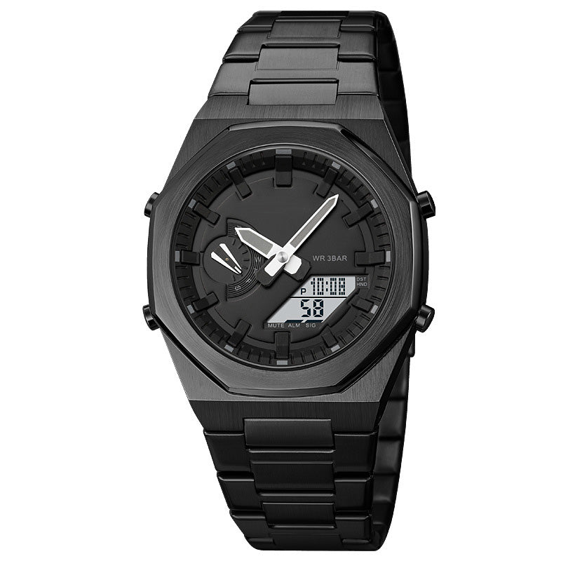 💖Most popular in 2025💖Men's stylish business quartz watch with world time, stopwatch, five alarms, date display and day of the week function