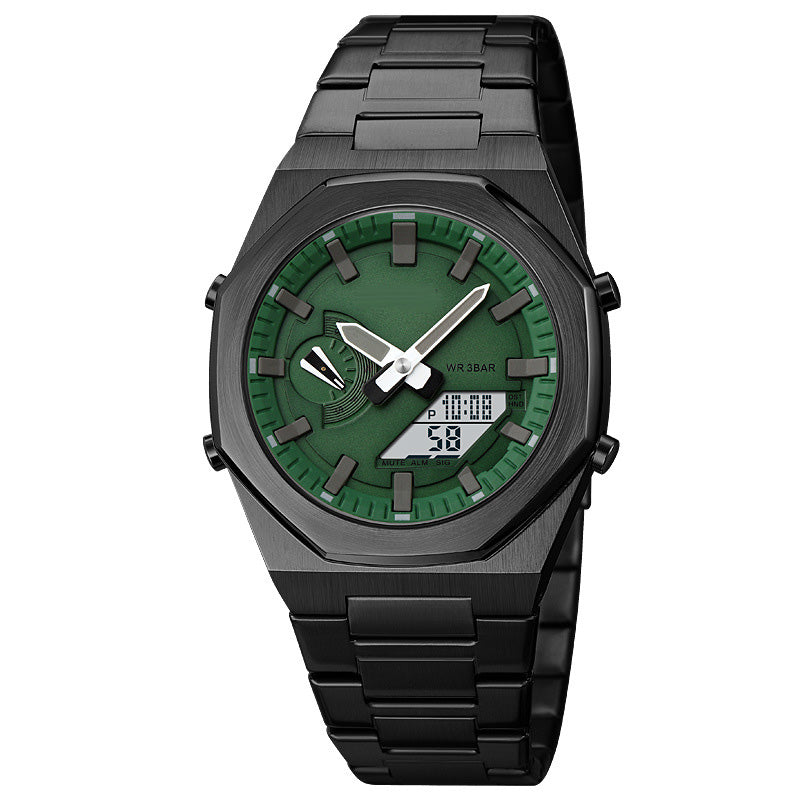 💖Most popular in 2025💖Men's stylish business quartz watch with world time, stopwatch, five alarms, date display and day of the week function
