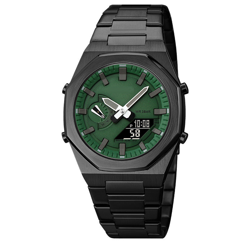 💖Most popular in 2025💖Men's stylish business quartz watch with world time, stopwatch, five alarms, date display and day of the week function