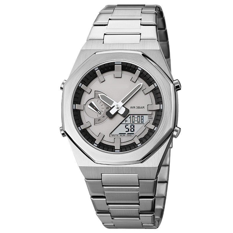 💖Most popular in 2025💖Men's stylish business quartz watch with world time, stopwatch, five alarms, date display and day of the week function
