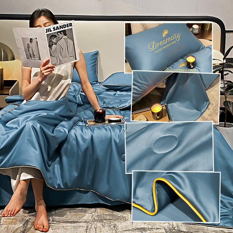 Enjoy a cool summer🛏️ Summer Simple Ice Silk Quilt❄️