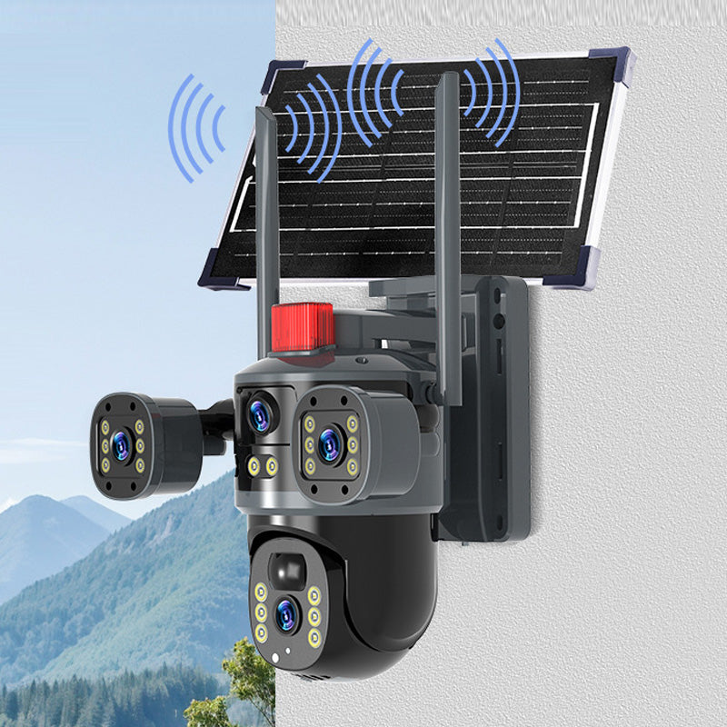 💥2025 Nouvelle vente chaude🎥 Caméra dôme solaire 360° à triple objectif✈️ livraison gratuite