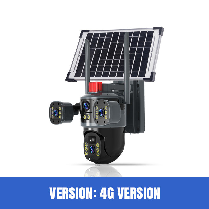 💥2025 Nouvelle vente chaude🎥 Caméra dôme solaire 360° à triple objectif✈️ livraison gratuite