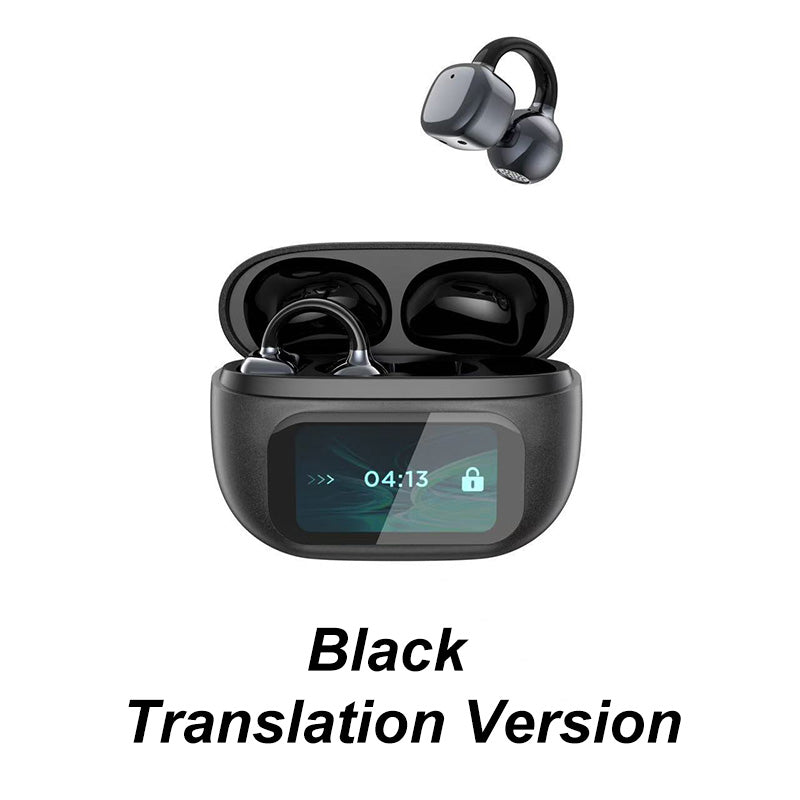 š„2025 HOT SALEš„š§Ear Clip-on Smart Color Screen Intelligent Translation Headsetš§