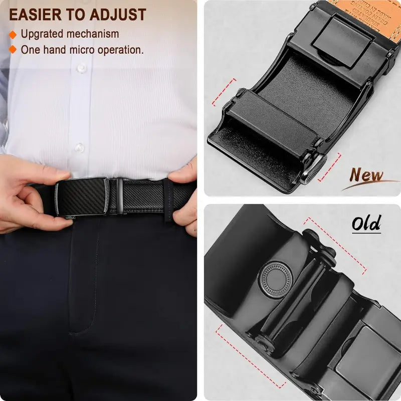 🎁LAST DAY PROMOTION - 50%OFF🎁 Leather Ratchet Belt With Adjustable Buckle