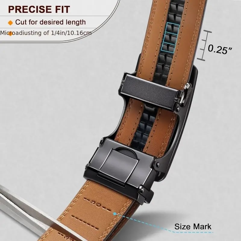 🎁LAST DAY PROMOTION - 50%OFF🎁 Leather Ratchet Belt With Adjustable Buckle