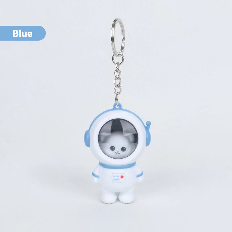 Spreek "Ik hou van je" astronaut sleutelhanger met licht