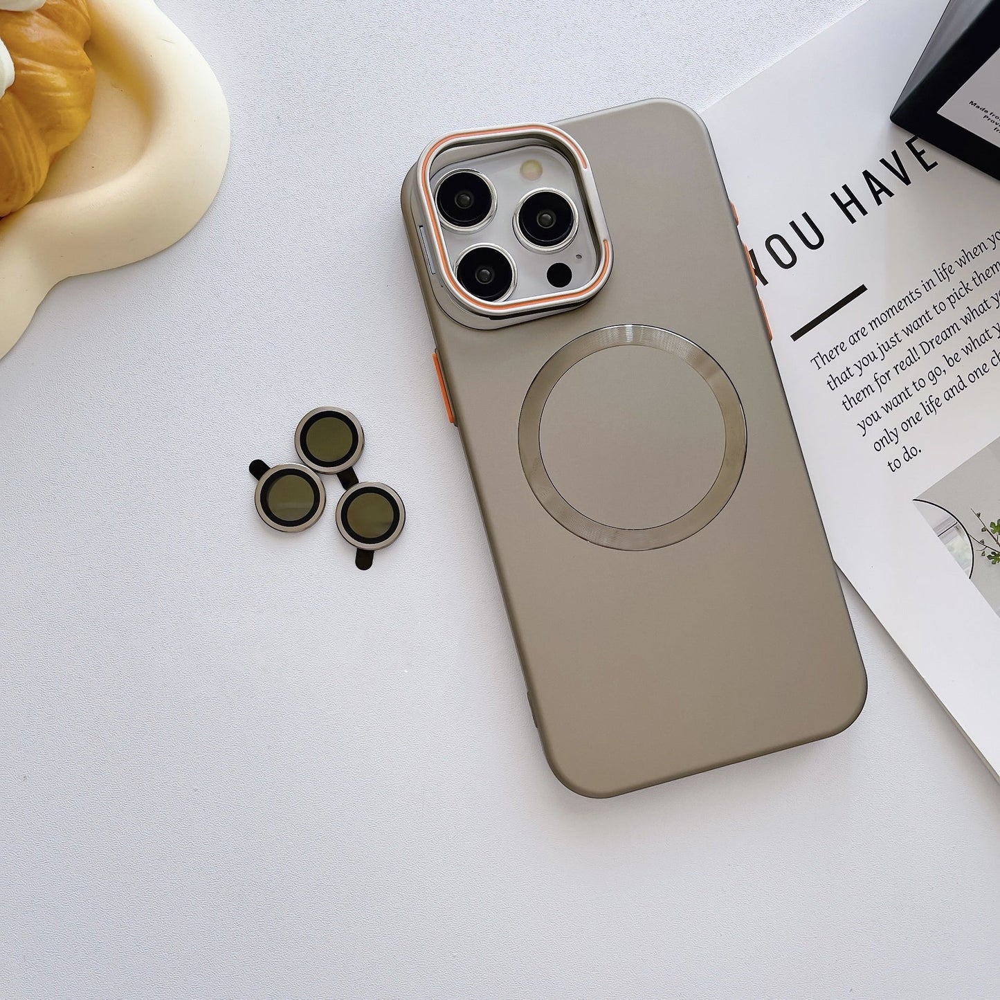 Draadloze oplaadhoes voor telefoon met lensfolie