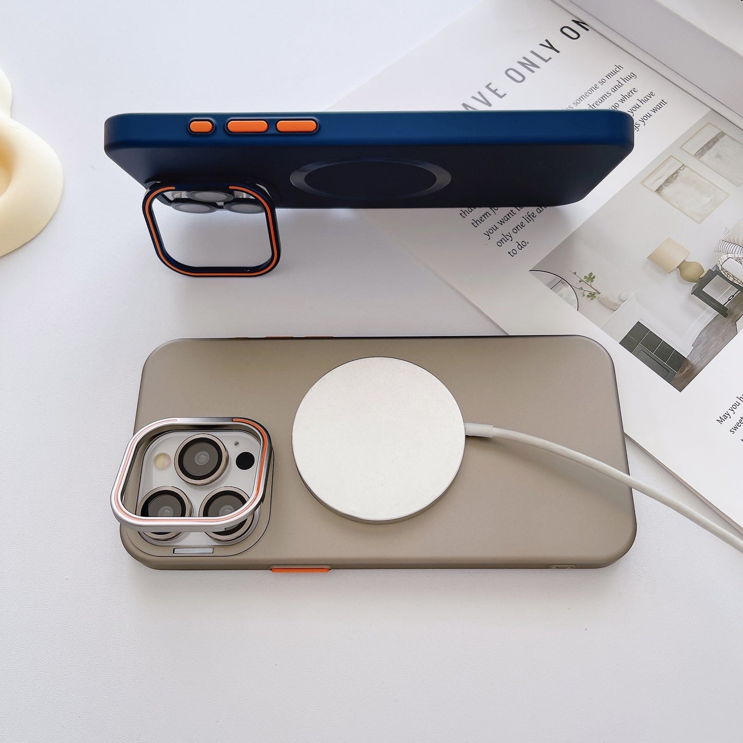 Draadloze oplaadhoes voor telefoon met lensfolie