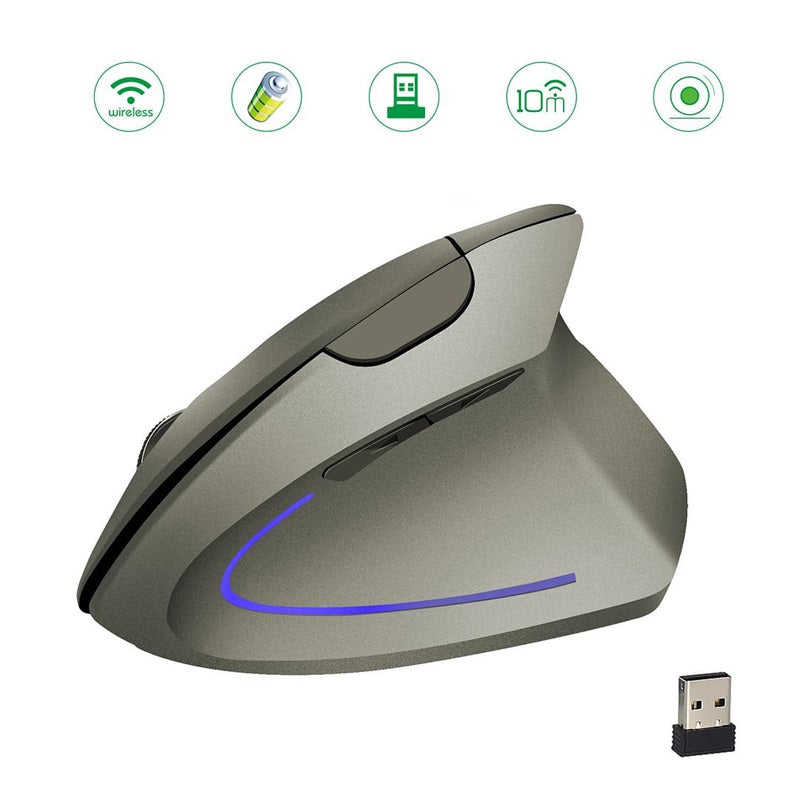 🖱️✨Kabellose, über USB wiederaufladbare, ergonomische vertikale optische Maus