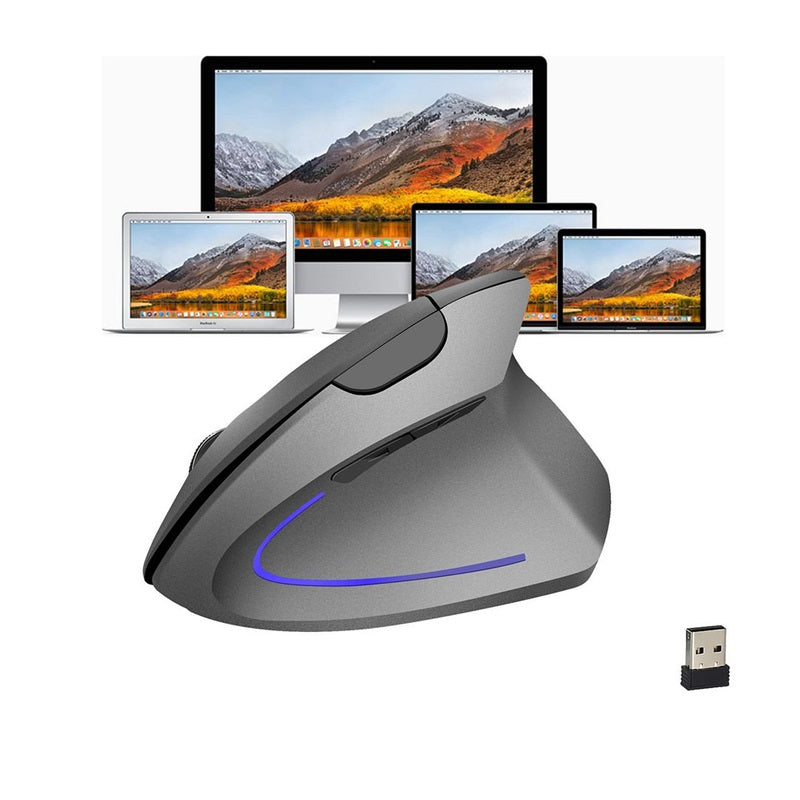🖱️✨Kabellose, über USB wiederaufladbare, ergonomische vertikale optische Maus