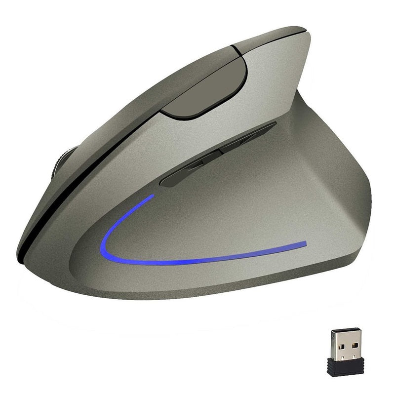 🖱️✨Kabellose, über USB wiederaufladbare, ergonomische vertikale optische Maus