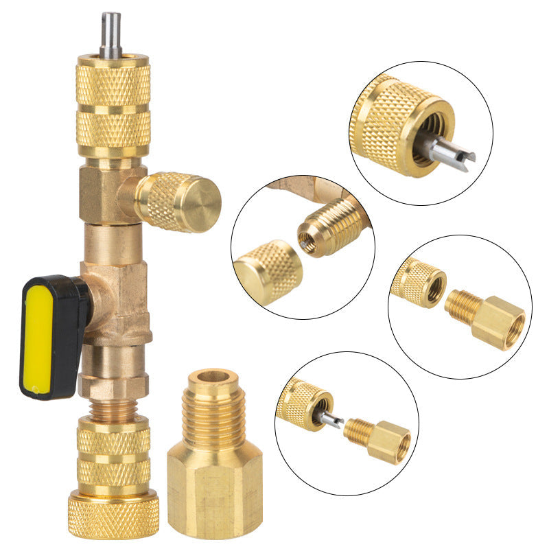 AC Valve Core Removal Tool with SAE 1/4 & 5/16 Port
