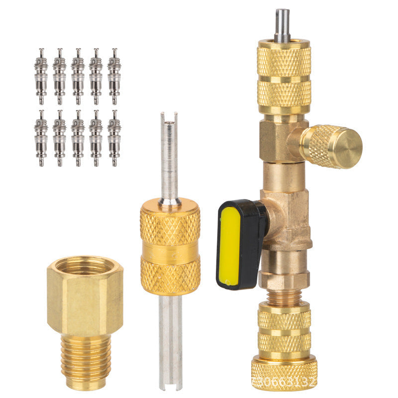 AC Valve Core Removal Tool with SAE 1/4 & 5/16 Port