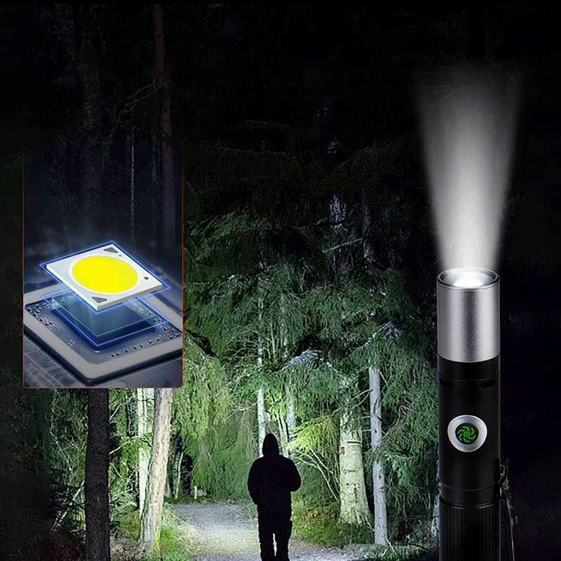 Multi-Mode Arc + Alarm Zoom Bright Flashlight