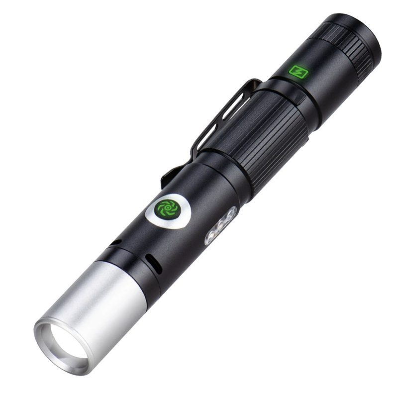 Multi-Mode Arc + Alarm Zoom Bright Flashlight