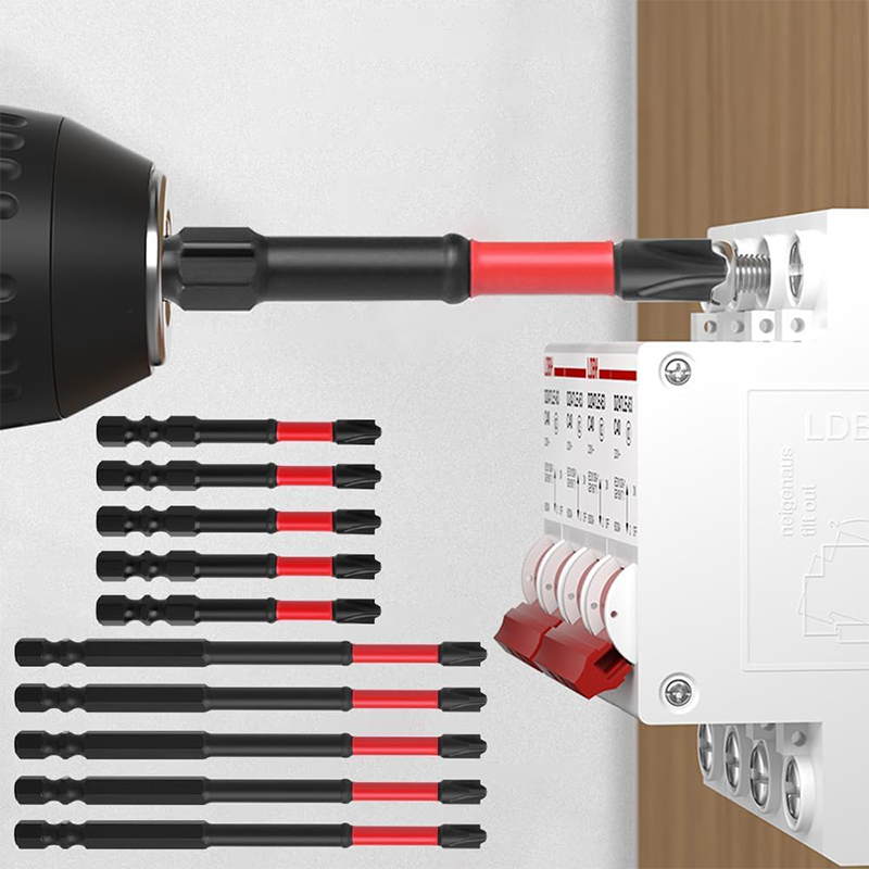 Phillips-Schlitzschraubendreherbits für Elektriker