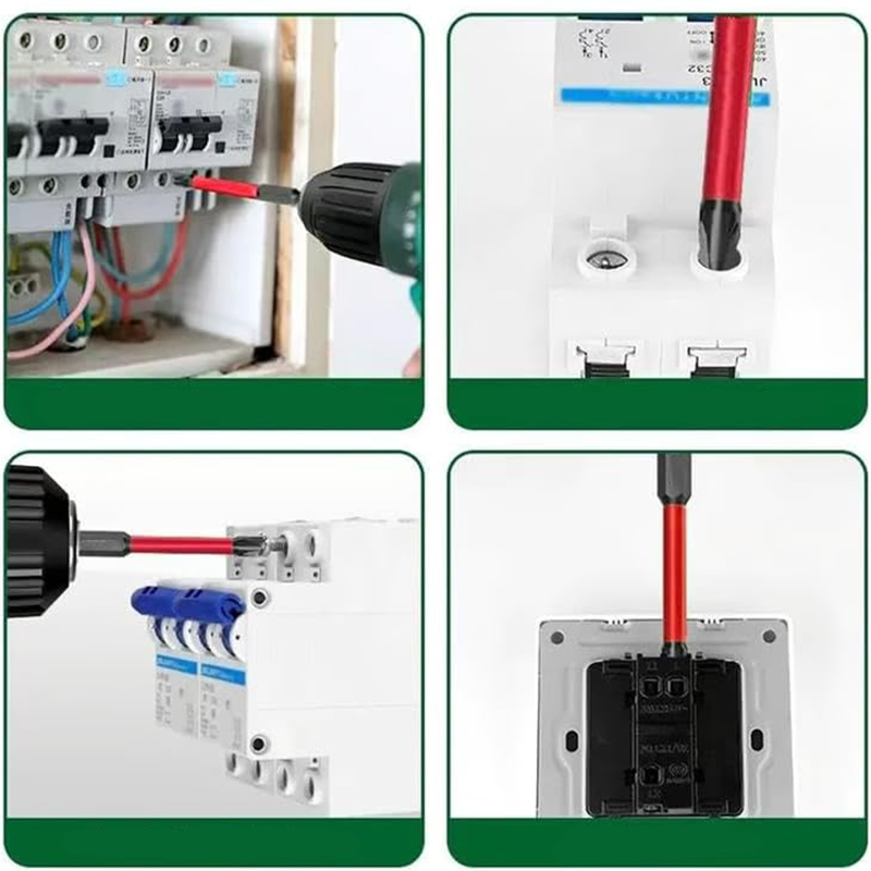Phillips-Schlitzschraubendreherbits für Elektriker