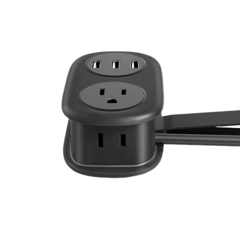 4FT Travel Power Strip with USB C Ports