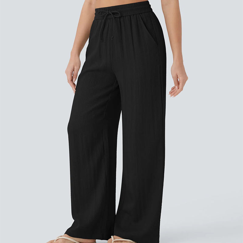 🔥LAST DAY SALE - 50% OFF🎁Lightweight Summer Linen Pants Solid Color Drawstring Casual Pants - Breathable & Skin-Friendly