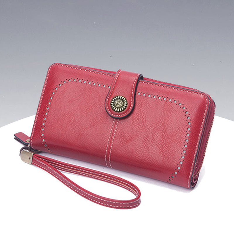 Portefeuille zippé tendance pour femme