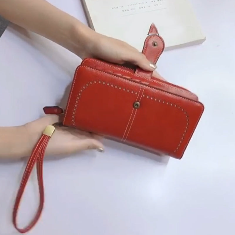Portefeuille zippé tendance pour femme