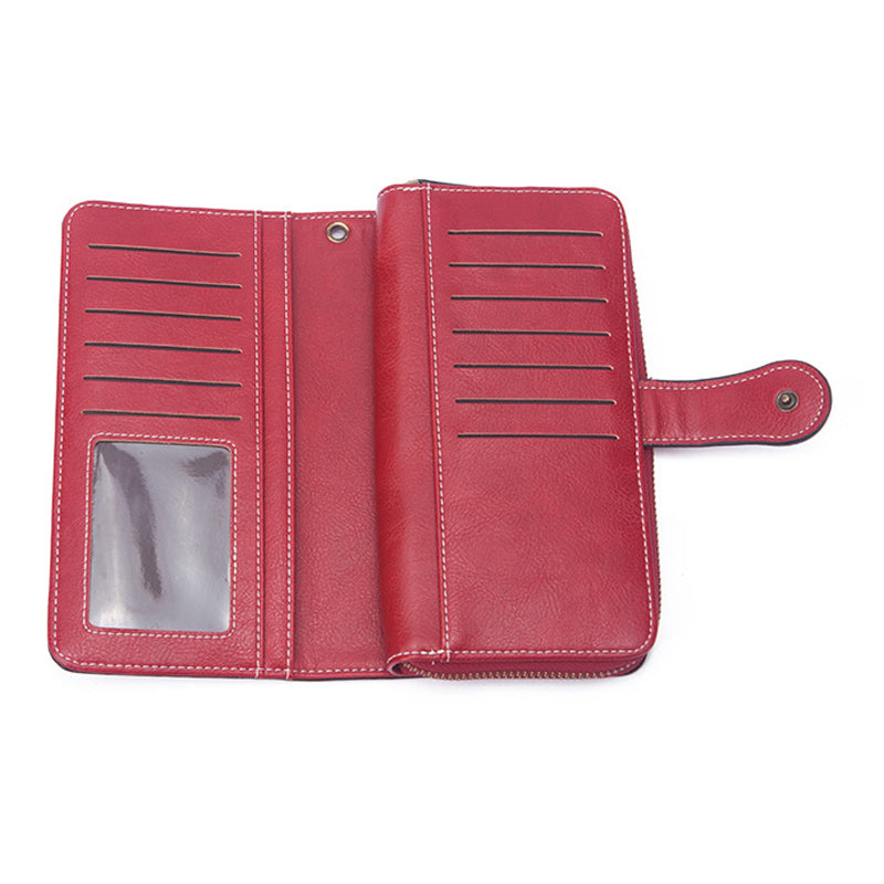 Portefeuille zippé tendance pour femme