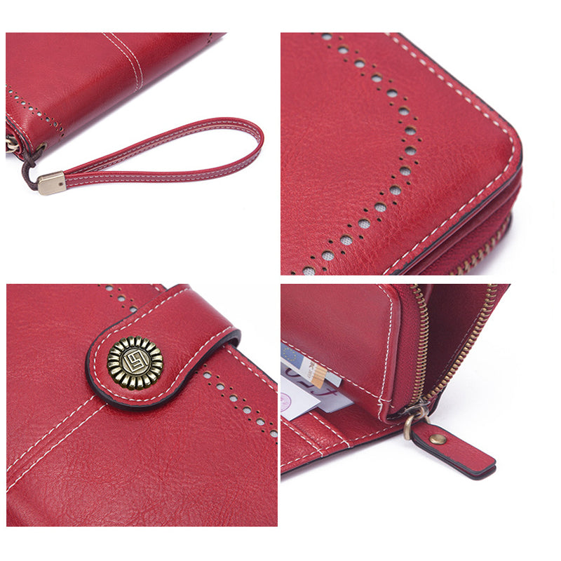 Portefeuille zippé tendance pour femme