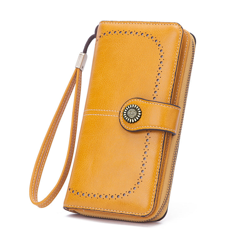 Portefeuille zippé tendance pour femme