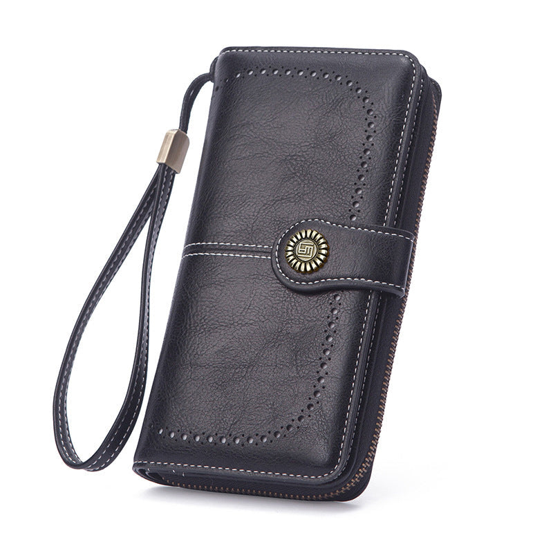 Portefeuille zippé tendance pour femme