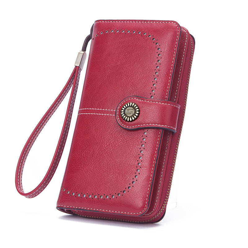 Portefeuille zippé tendance pour femme