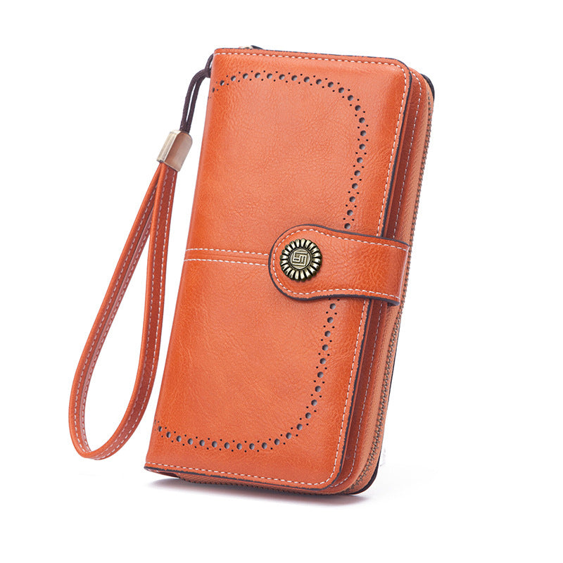 Portefeuille zippé tendance pour femme