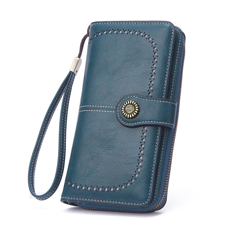 Portefeuille zippé tendance pour femme