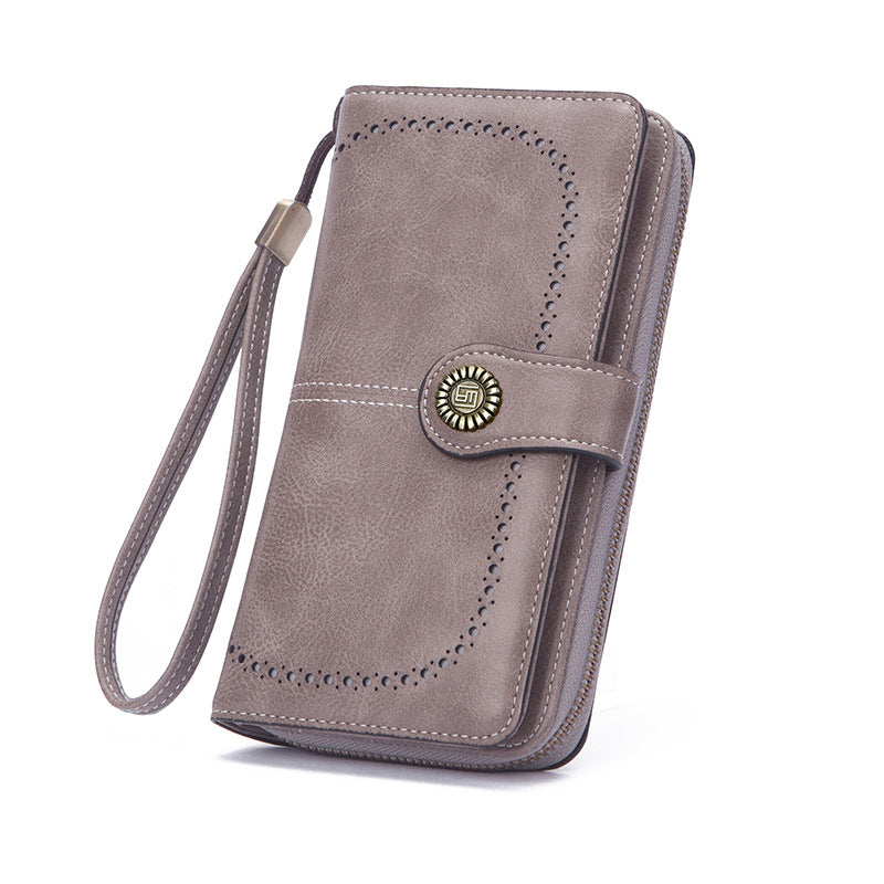 Portefeuille zippé tendance pour femme