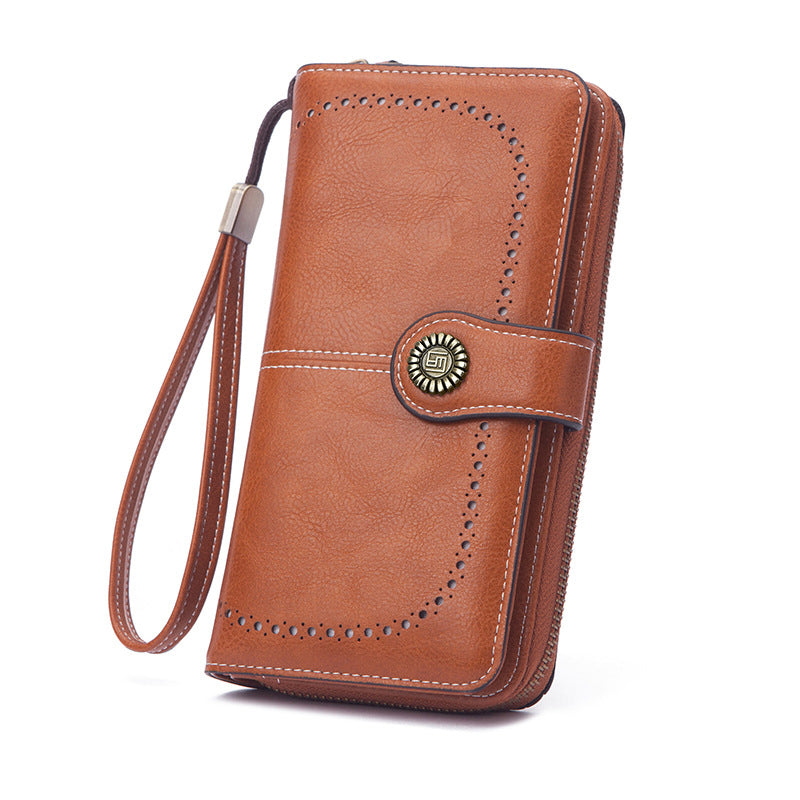 Portefeuille zippé tendance pour femme